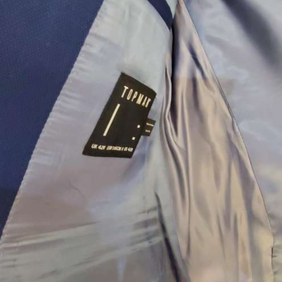 Topman I Blue Mens Button Down Jacket Size 2XL - Picture 4 of 4